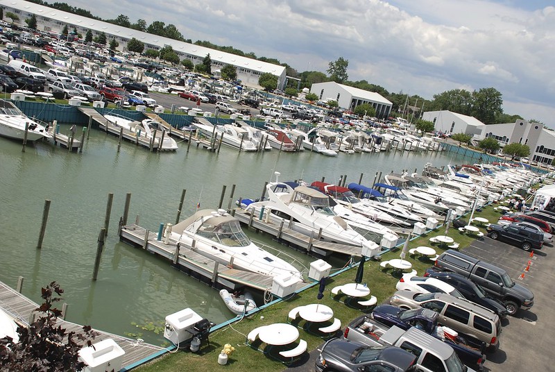 boats in a harbor