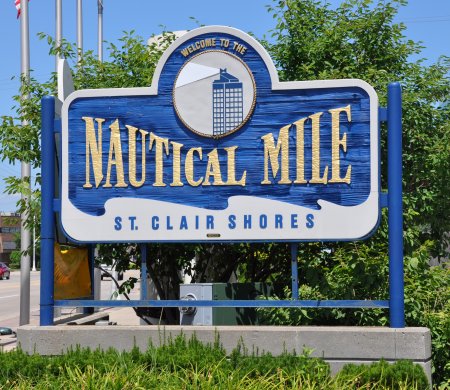 nautical mile signpost